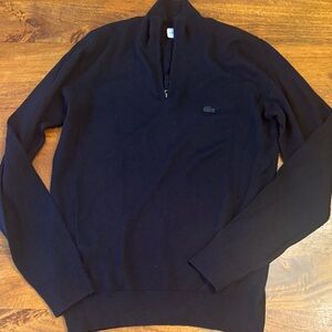 Lacoste Men's Black Zip-Up Sweater